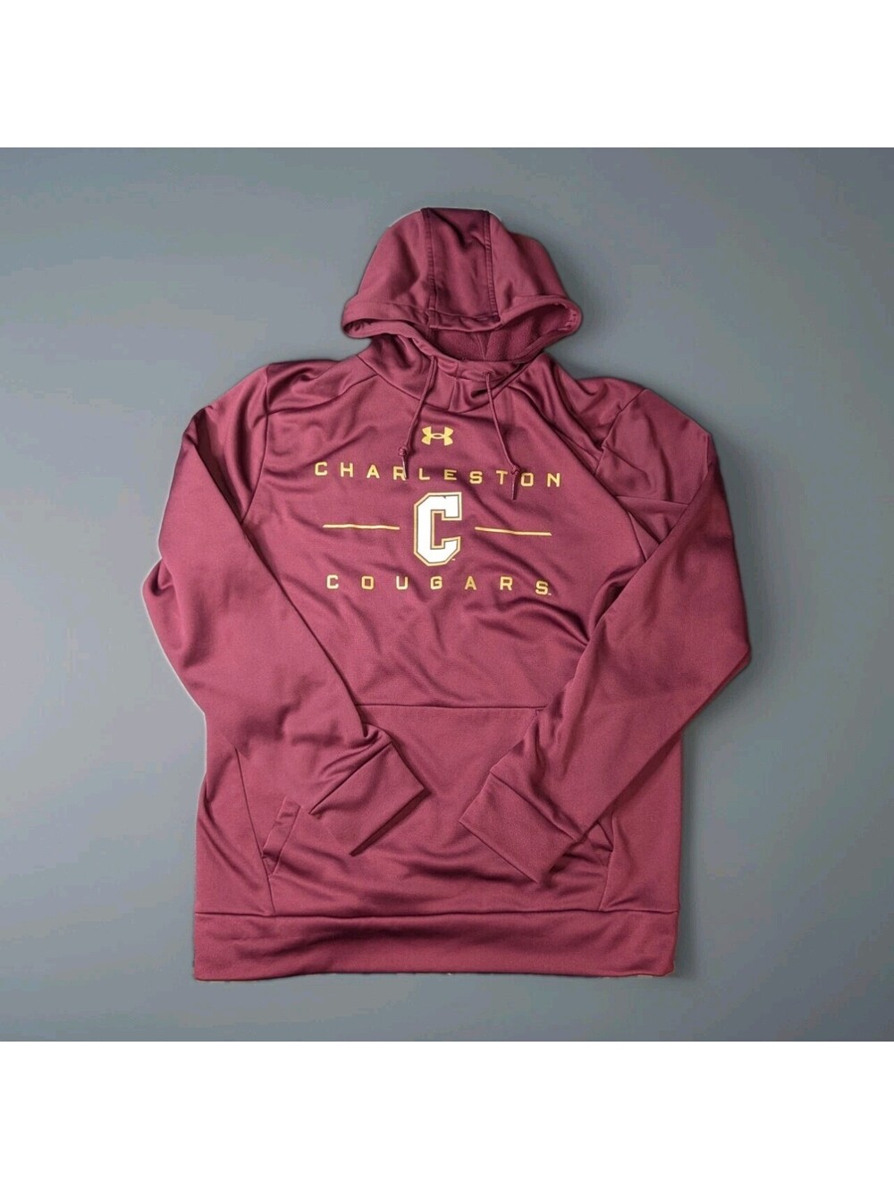 College Of Charleston Cougars Under Armour Hoodie Large Maroon Red
